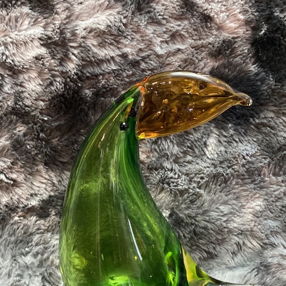 VERY Unusual Mid Century Modern Art Glass Large Toucan Figure Figurine - Picture 5 of 16
